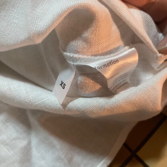 Reformation White Linen Hart Wrap Top Women’s XS - Picture 4 of 4